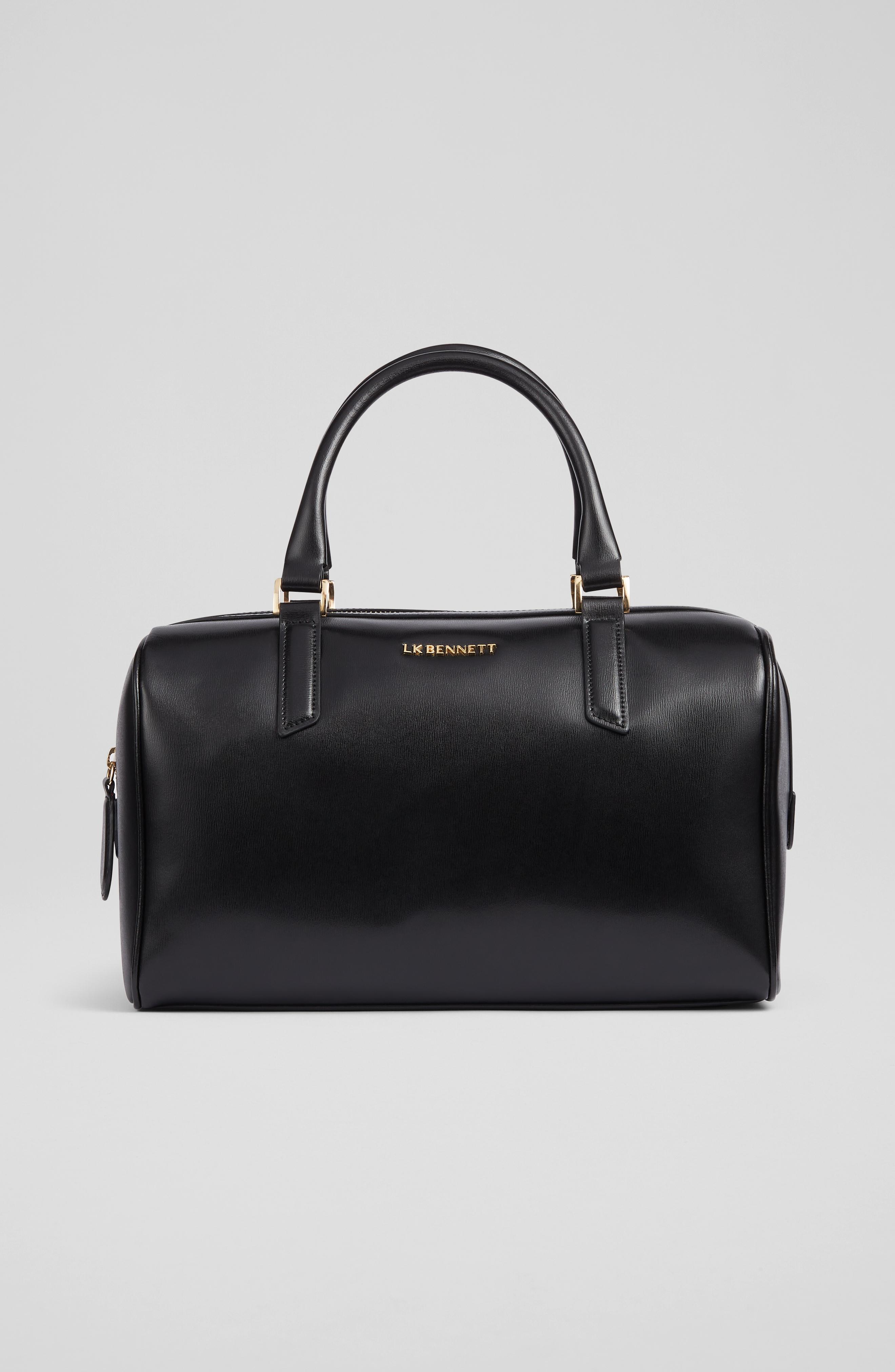 F*^k black leather bowler bag deals